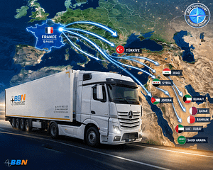 Logistics from France to Middle East