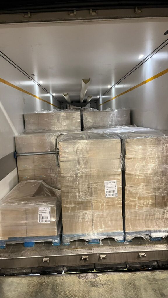 Baby formula transport from Romania to Poland completed with controlled handling and safe delivery. Reliable European food logistics solutions.
