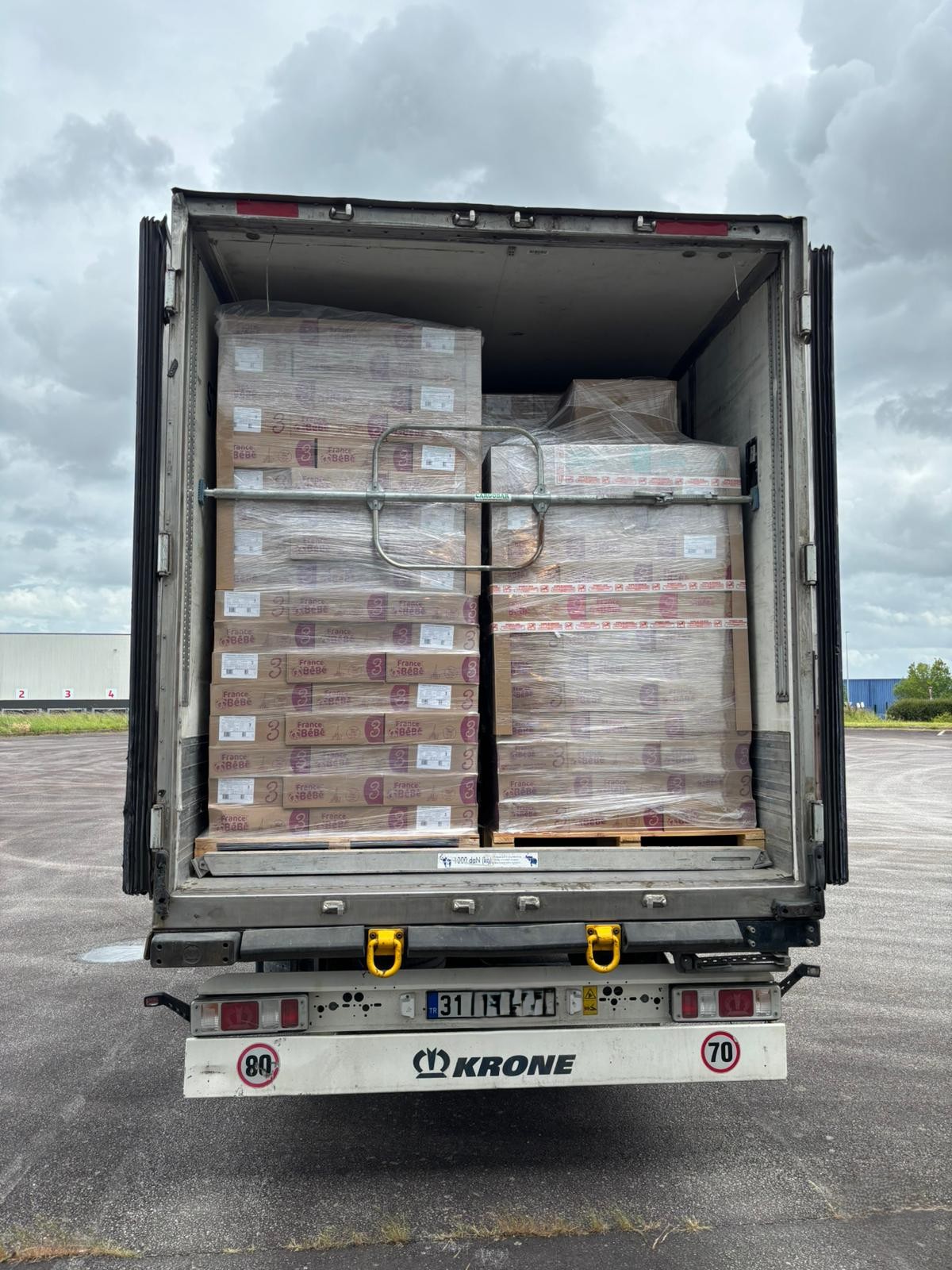 Ongoing baby food transport from France to Iraq. Reliable and secure food logistics solutions by BBN Transport.